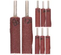 Set di Punte Abrasive a Cilindro Gambo 6mm, 8 Pezzi