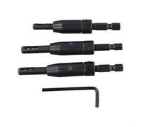 Set di punte autocentranti 332, 764, 18 per trapano con codolo esagonale da 35,6 cm, con chiave a L, per installazioni di cerniere e piastre di attacco