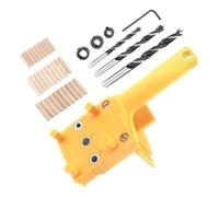 Set di Punte Bodhi Driller Giallo per Fori Precisi, Pratico | Abs, Lega e Acciaio, Include Punzone, Punte, Viti, Chiave, Faggio