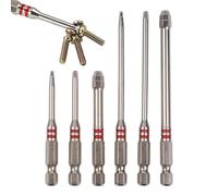 Set Di Punte Cacciavite - 6 Pezzi Utensile Universale A Gambo Esagonale,Set Punte Lunghe Di Sicurezza Per Avvitatore | Per Bricolage Miglioramento Casa Elettronica Manutenzione Auto Officina Garage