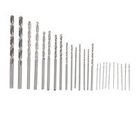 Set di punte da trapano 25 pezzi HSS punte da trapano con codolo cilindrico 0,5-3 mm per gioielli, orologi, PCB, artigianato, legno, plastica, riparazioni elettroniche, utensili