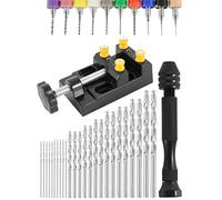 Set di punte da trapano a mano nero Pin Vise Twist PCB per resina Craft Twist Drill Clamp