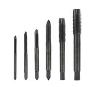 Set di punte da trapano, High Speed Steel Thread Tap Set M3 To M10 Nitride Coated Spiral/Straight 6 pcs(6pcs Straight Tap)