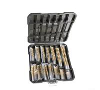 Set di punte da trapano in acciaio con gambo dritto, 99 pezzi, placcate in titanio, 1,5-10 mm, per trapani a percussione per la lavorazione del legno e la lavorazione dei metalli, con custodia