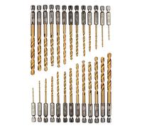 Set di punte da trapano in titanio attacco esagonale 26 pezzi punte trapano