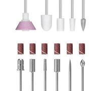 Set di punte da trapano per unghie con 6 fasce abrasive da 3/32 pollici professionali per rimozione cuticole diamantate per rimozione cuticole per unghie acriliche strumenti per pedicure US173