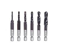 Set di punte da trapano, Set di chiavi for maschi con filettatura metrica HSS codolo esagonale M3-M12 6 pz(3pcs M3 M4 M5)