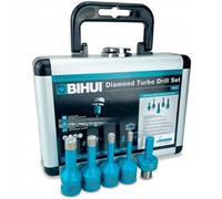 Set di punte diamantate BIHUI - Kit di corone per la perforazione in porcellana, marmo, ceramica, gres - progettato per radiale. (6,8,10,12 +Adattatore per trapano.)