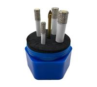 Set di punte diamantate per piastrellisti (diametro 6 mm, 8 mm, 10 mm, 12 mm)