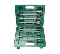 SET DI PUNTE E SCALPELLI BRÜDER MANNESMANN GREEN LINE M12588 - Verde, 29,8x23,3x5,5cm, 2,4kg