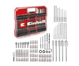 Set di punte e trapani originale Einhell XL-CASE da 95 pezzi (punte, varie punte da trapano, portapunte a cambio rapido, chiave a bussola, svasatore, arresto del trapano, chiave a perno)
