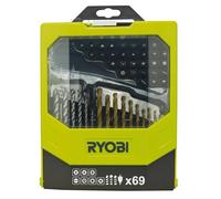 Set di punte e trapani RYOBI 127471, 69 pezzi.
