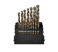 Set di punte elicoidali for trapano for cobalto rame ferro alluminio legno acciaio inossidabile for(19PCS)