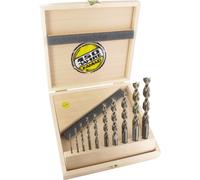 Set di punte elicoidali per legno HSS-G da 10 pezzi