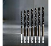 Set di punte elicoidali per trapano in acciaio al cobalto ad alta velocità, 8 pezzi, M43, 1,5-7,5 mm, per metallo, legno, foratura più veloce con punto di 135°, codolo esagonale, antiscivolo, uso in