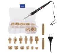 Set di punte filettate per saldatore, 6 pezzi punte per saldatura per inserto filettato, 2 adattatori per testa di saldatura, 130 pezzi, inserti filettati M2/M3/M4/M5/M6/M8