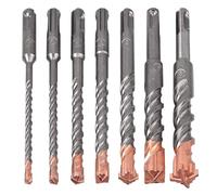 Set di punte for martello perforatore rotante con punta a croce in carburo da 7 pezzi - Punte for trapano for calcestruzzo da 5-18 mm for muratura e costruzioni
