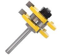 Set di punte for router for assemblaggio di giunti con linguetta e scanalatura da 2 pezzi da 6 mm Set di utensili da taglio for legno da 3/4"