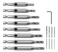 Set di punte for trapano a corona da 4/7/16 pezzi, for forare, maschiare, for cerniere, for porte, utensili elettrici autocentranti for lavorazione del legno(16pcs Set(c))
