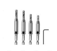 Set di punte for trapano a corona da 4/7/16 pezzi, for forare, maschiare, for cerniere, for porte, utensili elettrici autocentranti for lavorazione del legno(4pcs Set(a))