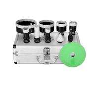 Set di punte for trapano diamantate, kit di seghe a tazza diamantate, fresa a dito, punta conica, lama for sega e custodia(7 PCs)