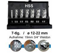 Set Di Punte HSS Projahn A Filo Completo 7 Pezzi 30Mm Profondità Di Taglio 3/4"