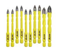 Set di punte in plastica per legno DARTOTEK Muratura 5/6/8/10/12mm sega a tazza per piastrelle,Mattone, punta di carburo di tungsteno lavoro con piastrelle di ceramica, specchio da parete, 10 pz.