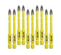Set di punte in plastica per legno DARTOTEK Muratura 6 mm sega a tazza per piastrelle,Mattone, punta di carburo di tungsteno lavoro con piastrelle di ceramica, specchio da parete, 10 pz.