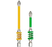 Set di punte magnetiche anti-slittamento con molla, 2025 New Strong Magnetic Durability Screwdriver Drill Bit Set, One Push to Eject Quickly for Cordless Drills and Hand Tools (2pcs-b)