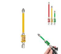 Set di punte magnetiche antiscivolo Phillips con molla, resistente agli urti, forte punta per cacciavite elettrico esagonale, in lega di acciaio S2, una spinta per espellere rapidamente, niente più