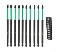 Set di punte magnetiche per cacciavite, 10 pezzi, per driver elettrici e manuali da 1/4", compatibili con tipi di testa lotto PZ2 PZ3 PH2 (150 mm)