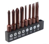 Set di punte magnetiche per cacciavite dal design compatto, in lega di acciaio da 50 mm, con codolo esagonale da 1/4", per TORX e più tipi di bit (C)