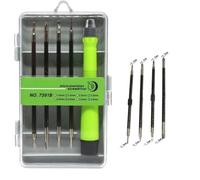 Set di punte magnetiche per cacciavite di precisione 5 in 1 per riparazione elettronica di precisione, compatibile con orologi, iPhone e manutenzione dell'orologio, acciaio al cromo-vanadio (7391B)