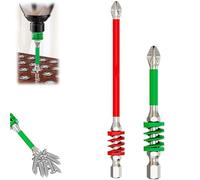 Set di punte magnetiche Phillips con Spring, 2025 New Strong Magnetic Durability Screwdriver Drill Bitss Set, Spring Impact Non-Slip Hexagonal Electric Bit One Push to Eject Quickly (2pcs-c)