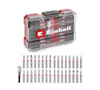 Set di punte originali Einhell M-CASE da 33 pezzi (per avvitatori a batteria / trapani con punte da 50 mm in acciaio S2, portapunte a cambio rapido in acciaio al carbonio, inclusa scatola di custodia)