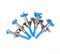 Set di punte per alesatura per cerniera in carburo per lavorazione del legno, controllo della profondità regolabile, trapano ad ala piatta per laminato, legno tenero, compatibile con banco elettrico