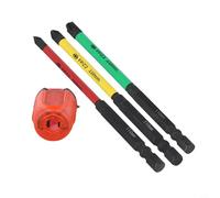 Set di punte per cacciavite a croce e scanalate a S per elettricisti con anello magnetico, durezza in acciaio legato HRC63, finitura resistente alla ruggine fosfatata, fondina isolata (110 mm FPZ)