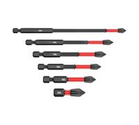 Set di punte per cacciavite a testa magnetica PH2, 26 pezzi, design antiscivolo per operazioni di guida di viti forti, con materiale in acciaio legato e rivestimento nero fosfatante resistente alla