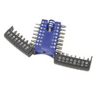 Set di punte per cacciavite cromate compatte Blue Spot da 33 pezzi con mandrino
