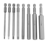 Set di punte per cacciavite esagonale 8 pezzi Acciaio legato S2 100mm Lunghezza 1/4 Codolo esagonale H2.5 H3 H4 H5 H6 H8 H10 H12 Set di punte per cacciavite BST 2.5-12mm