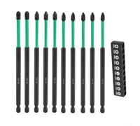 Set di punte per cacciavite lunghe, set di punte magnetiche per cacciavite elettrico compatibile con cacciaviti PZ2 a testa lotto e trapano (150 mm)
