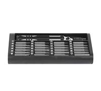 Set di punte per cacciavite magnetico, 25 pezzi, kit di strumenti di riparazione per strumenti precisi, con manico in alluminio, asta retrattile per