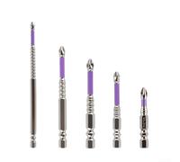 Set di punte per cacciavite PH2, extra lunghe, in acciaio, da 50 mm a 150 mm, con testa a croce antiscivolo, punte a cambio rapido per portate profonde, fai da te e