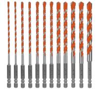 Set di punte per calcestruzzo, 4/5/6/8/10/12 mm, con manico esagonale da 6 mm, per cemento armato, trapano a percussione per piastrelle, per metallo, piastrelle in ceramica, cemento, plastica, legno