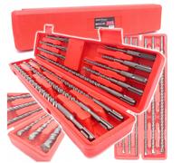 Set Di Punte Per Cemento SDS Plus KRAFT DELE 11 Pezzi Con Valigetta 5-20mm