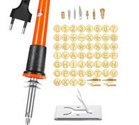 Set di punte per legna, kit di punte per legna - Set per e set per combustione in pelle,Strumenti con testa da intaglio stabili con 26 lettere Sicuri per esperti