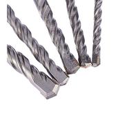 Set di punte per martello perforatore con gambo SDS Plus per muratura e calcestruzzo - Set da 5 pezzi compatibile con martelli SDS Plus - 2 pozzetti 2 fessure - Dimensioni 4 mm 5