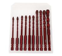 Set di punte per muratura 10 pezzi da 5 a 12 mm, da 3/16 a 1/2 pollici, punte con codolo esagonale per foratura di legno, plastica, piastrelle in ceramica, cemento, mattoni.