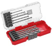 Set di punte per muratura originale Einhell S-CASE da 10 pezzi (secondo DIN 10083-2 in acciaio per utensili, gambo E 6,3, punta in metallo duro, mandrino a rullini, inclusa scatola di custodia)