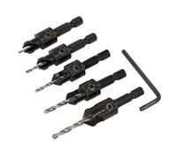 Set Di Punte Per Svasare Universali Sealey 5 Pezzi 1/4" Esagono 2 A 3.5Mm CSSET5